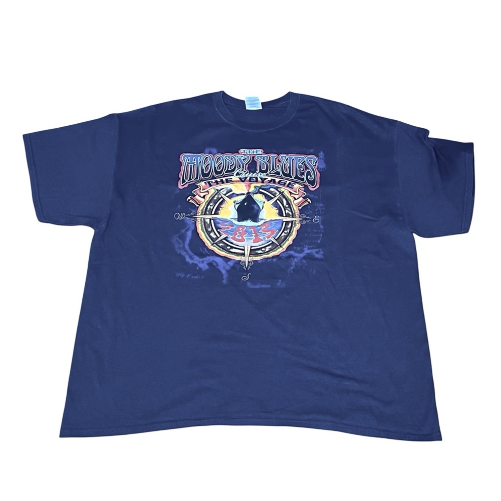 MOODY BLUES 2013 Cruise Graphic Front & Back Retro Y2K 100% Cotton Tshirt SZ 2XL